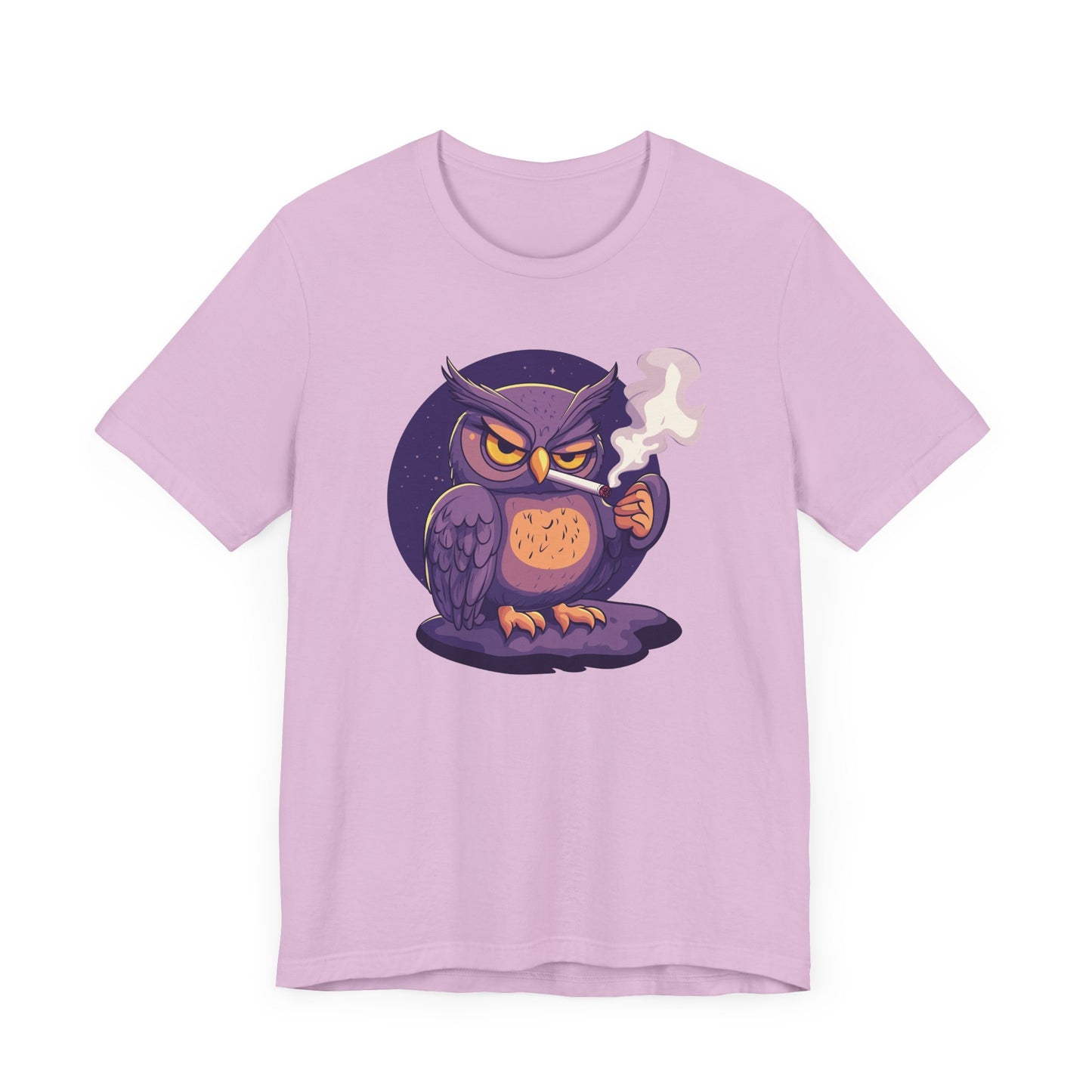 Purple Owl Smoking Cigarette T-Shirt