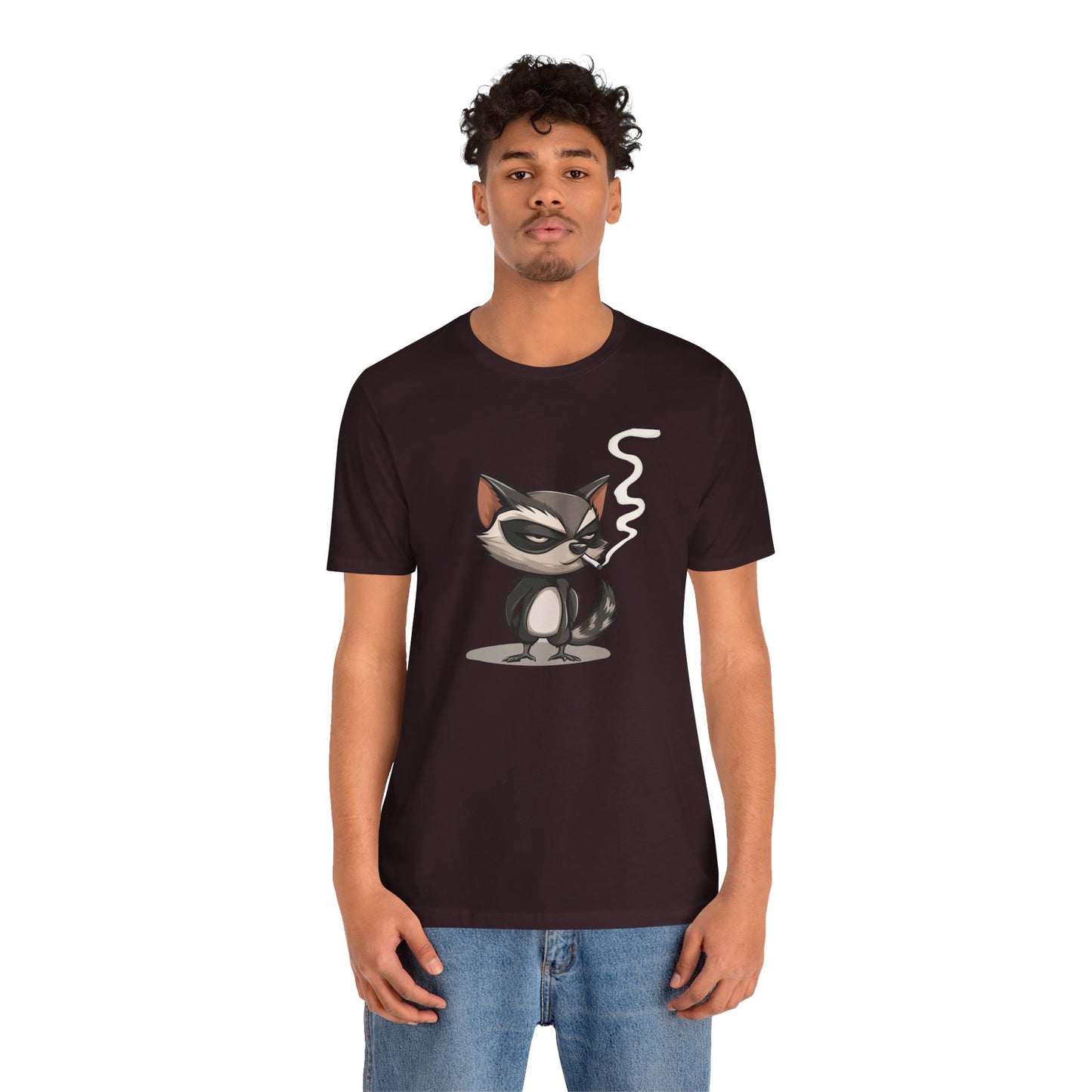 Moody Raccoon Smoking Cigarette T-Shirt