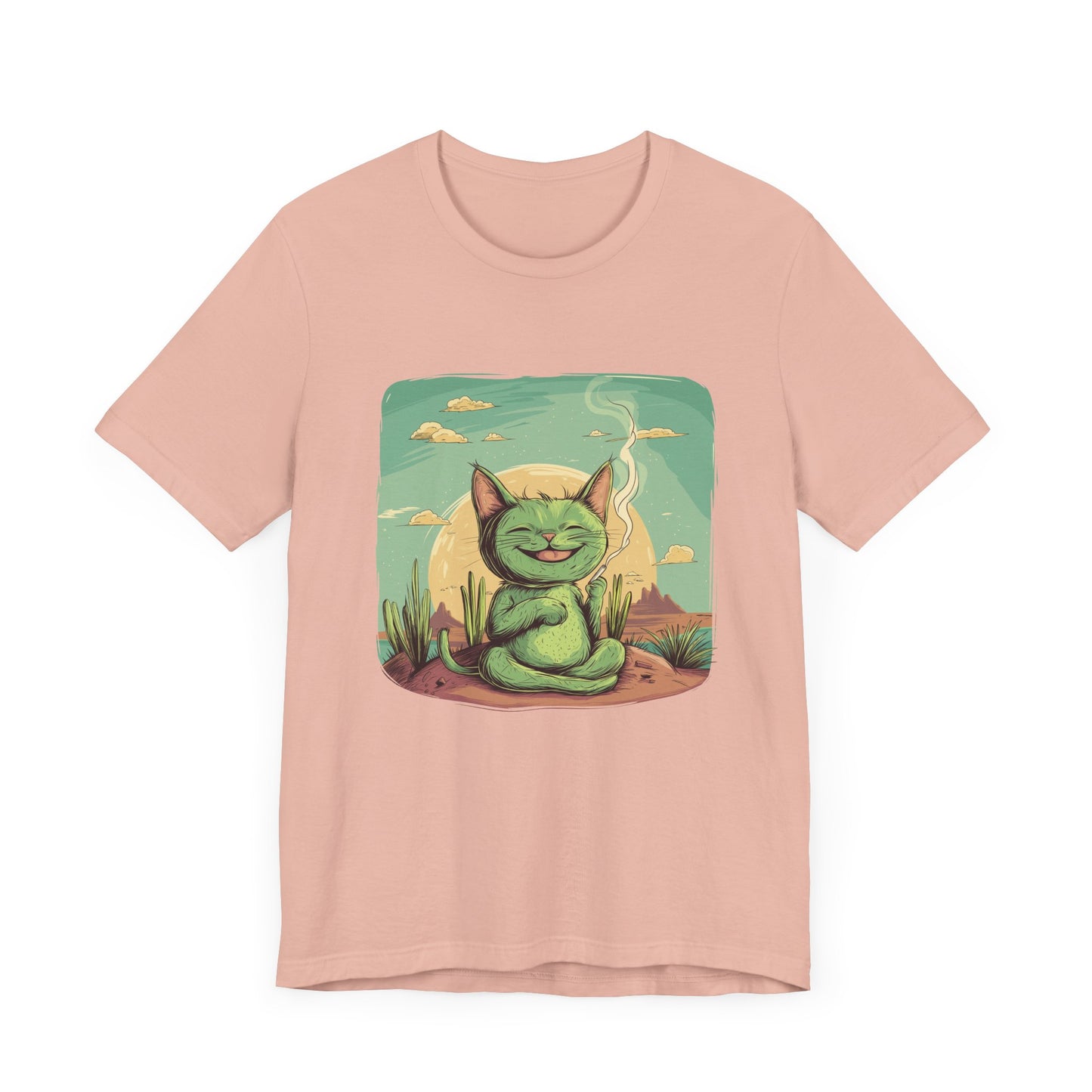 Desert Cat Smoking Cigarette T-Shirt