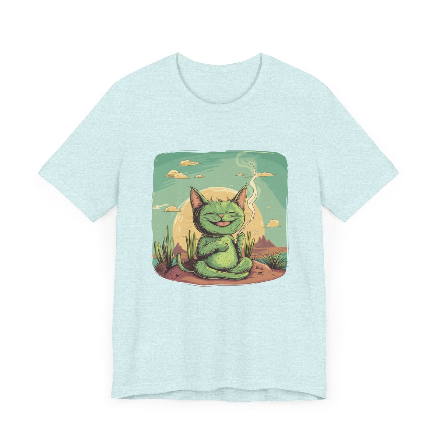 Desert Cat Smoking Cigarette T-Shirt