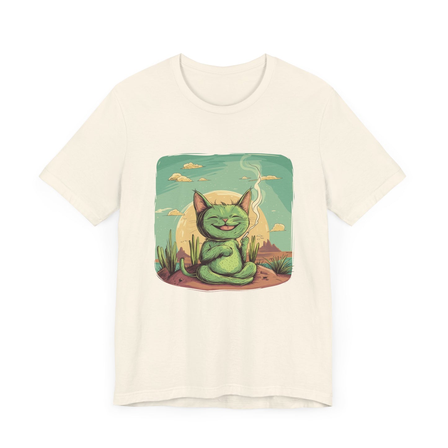 Desert Cat Smoking Cigarette T-Shirt