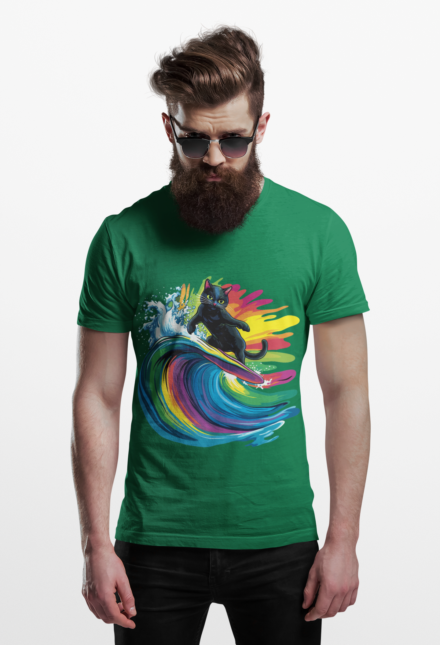 Surfing Cat Kai T-Shirt