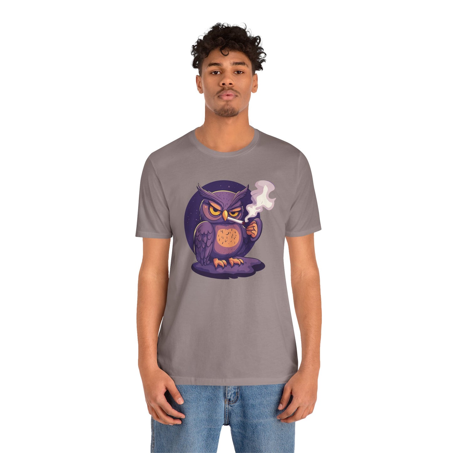 Purple Owl Smoking Cigarette T-Shirt