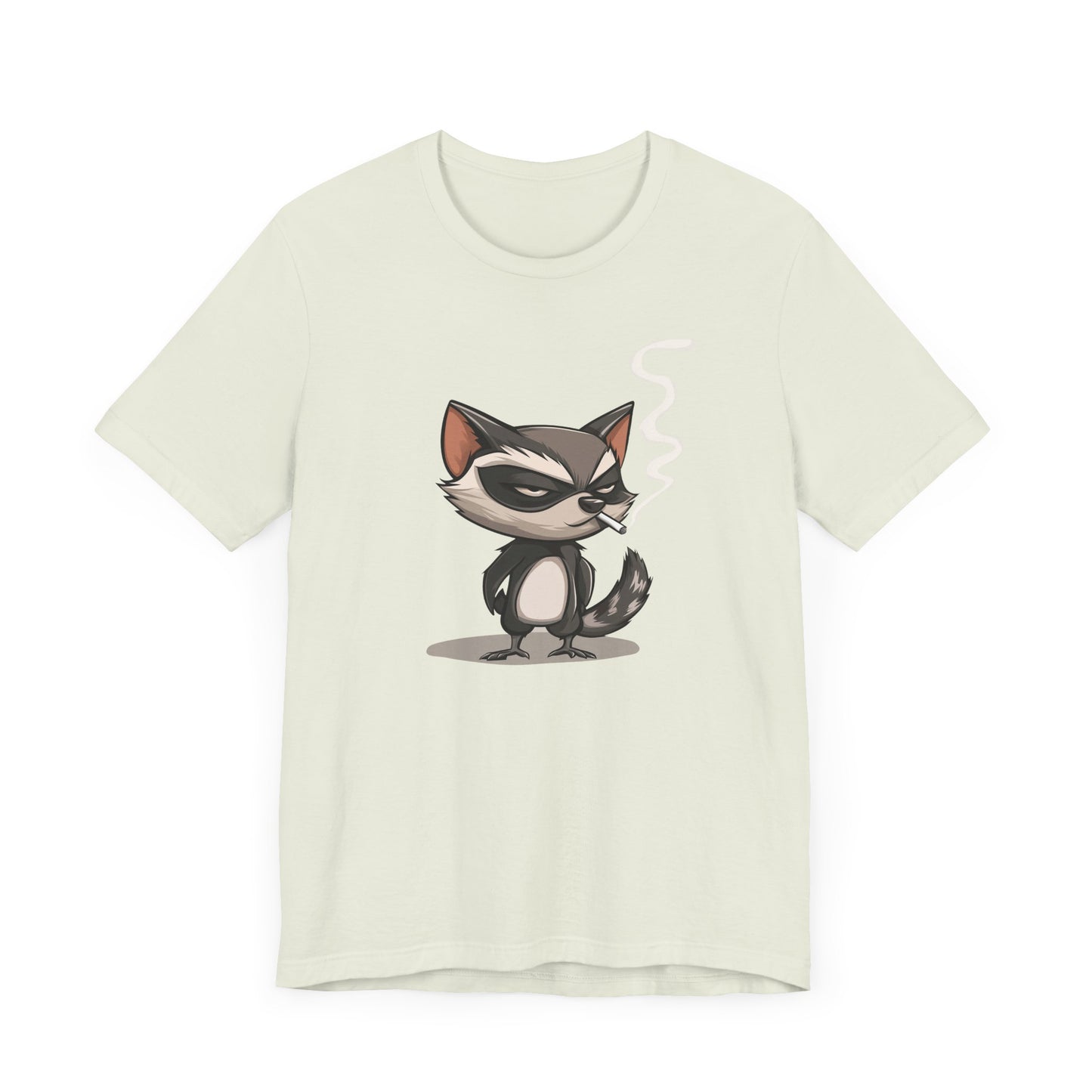 Moody Raccoon Smoking Cigarette T-Shirt