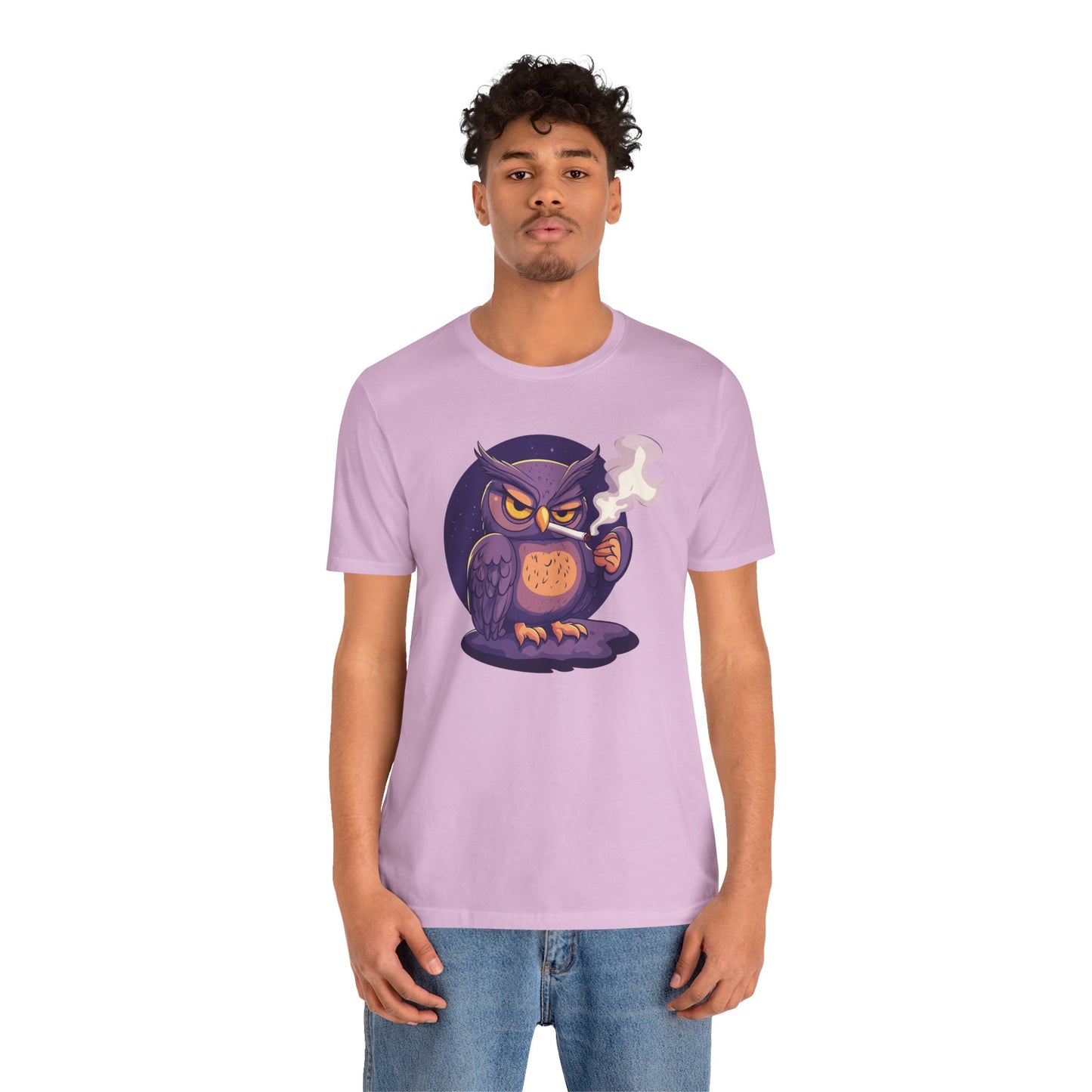 Purple Owl Smoking Cigarette T-Shirt