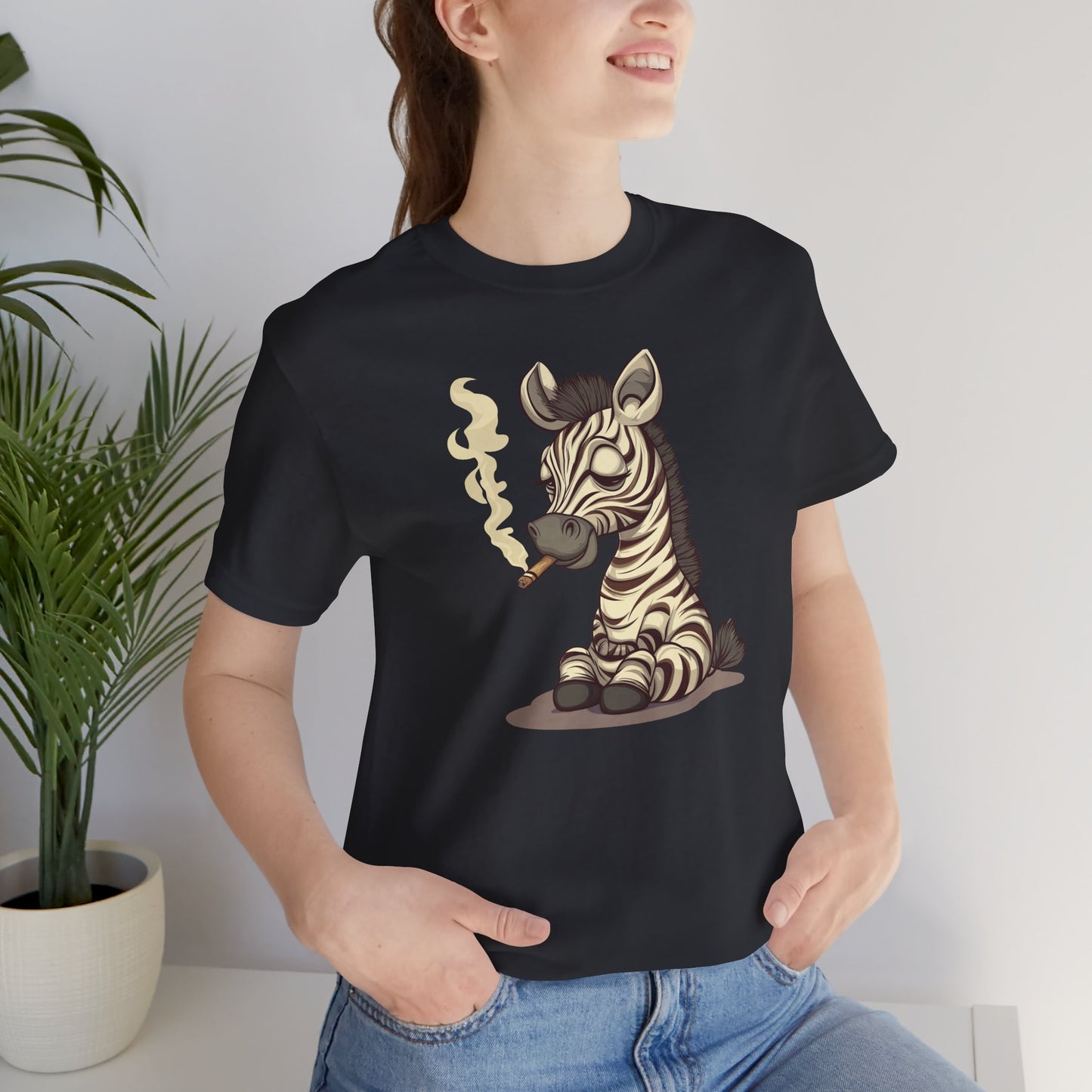 Zebra Smoking Cigarette T-Shirt