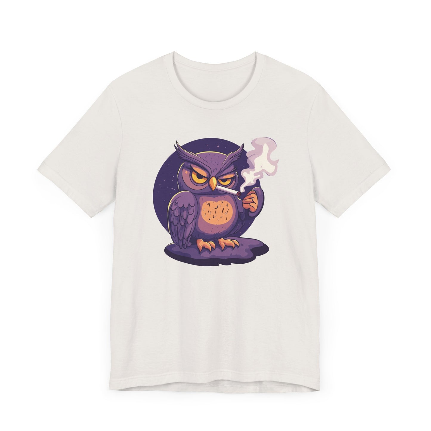 Purple Owl Smoking Cigarette T-Shirt