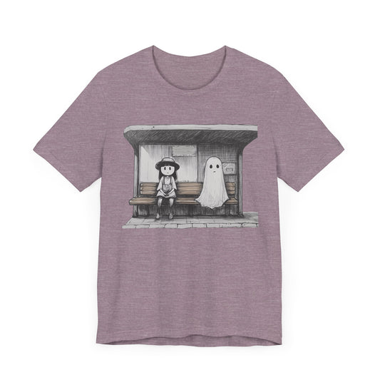 Sad Ghost In A Bus Stop T-Shirt