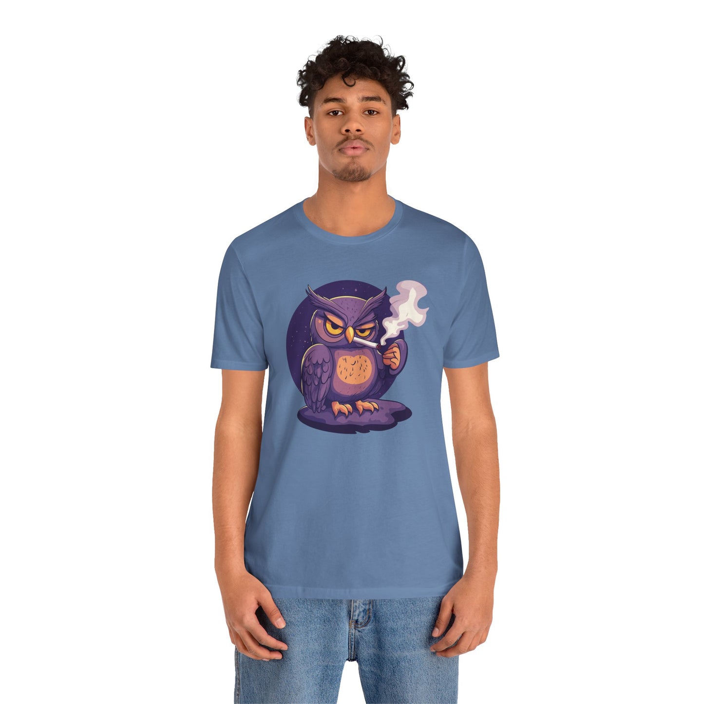 Purple Owl Smoking Cigarette T-Shirt