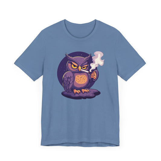 Purple Owl Smoking Cigarette T-Shirt