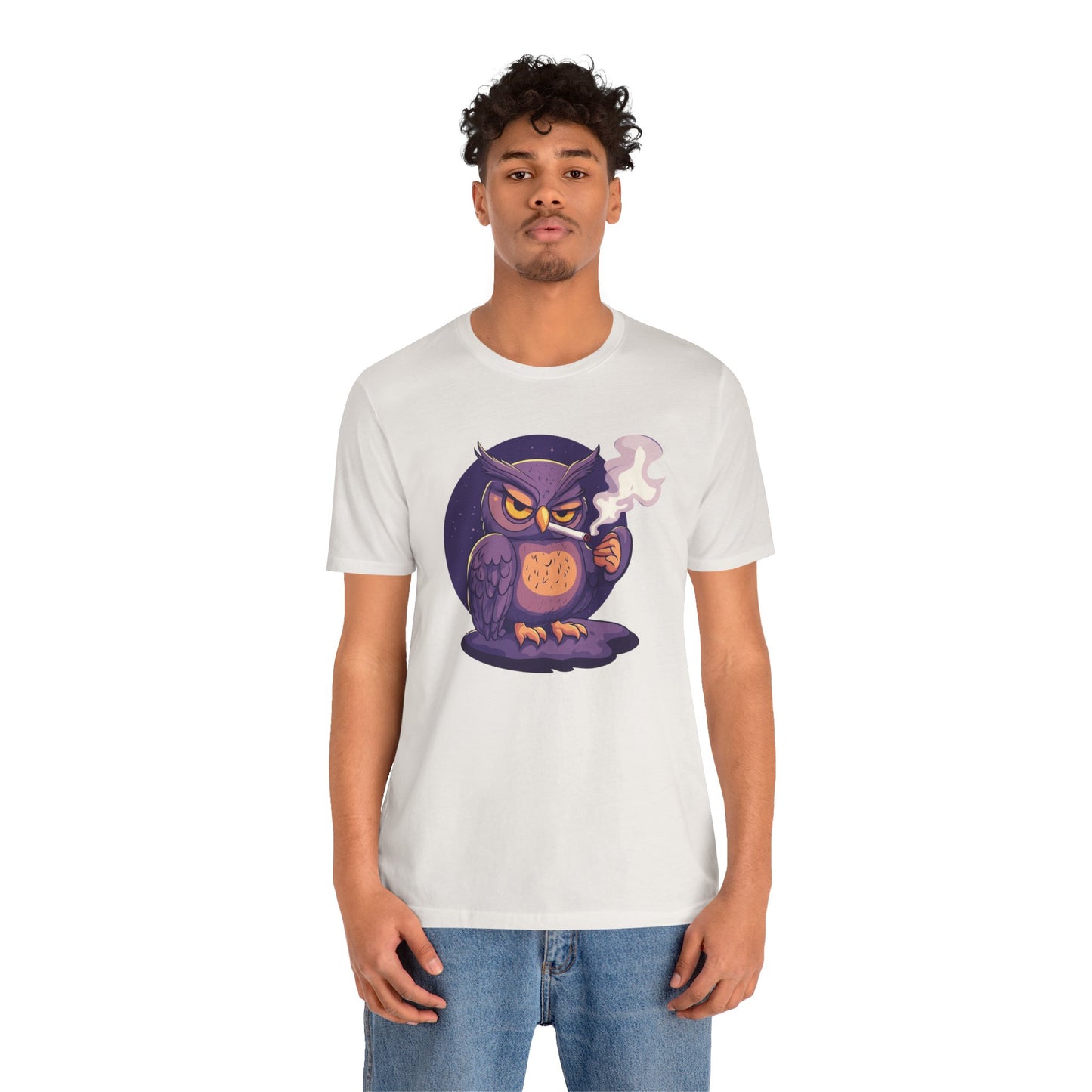 Purple Owl Smoking Cigarette T-Shirt